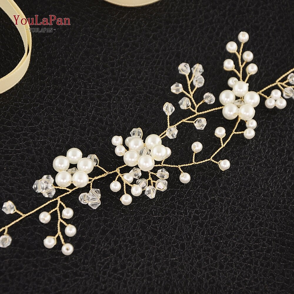 TOPQUEEN SH126 oro cintura cinture Donna con perle Da Sposa abito Da Sposa fascia strass abito Da Sposa per adulti fiore della cinghia della ragazza