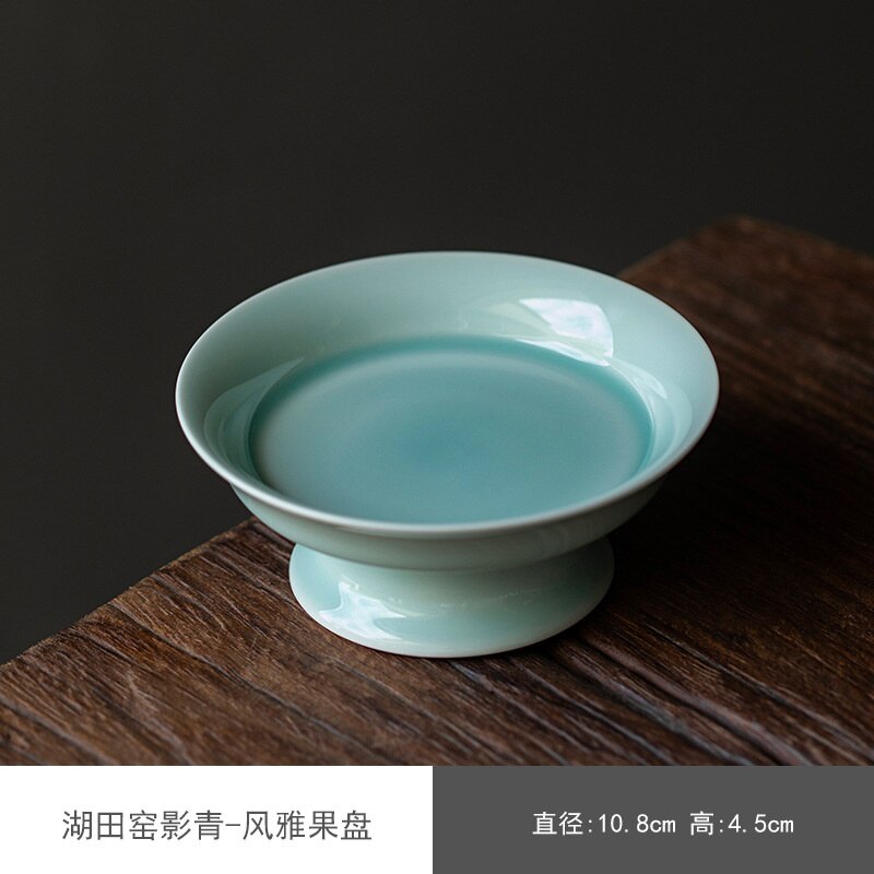 thumbnail: Handgemaakte Keramische Palo Santo Houder - Groen Geglazuurde Wierookbrander Met Voet, Voor Meditatie & Salie