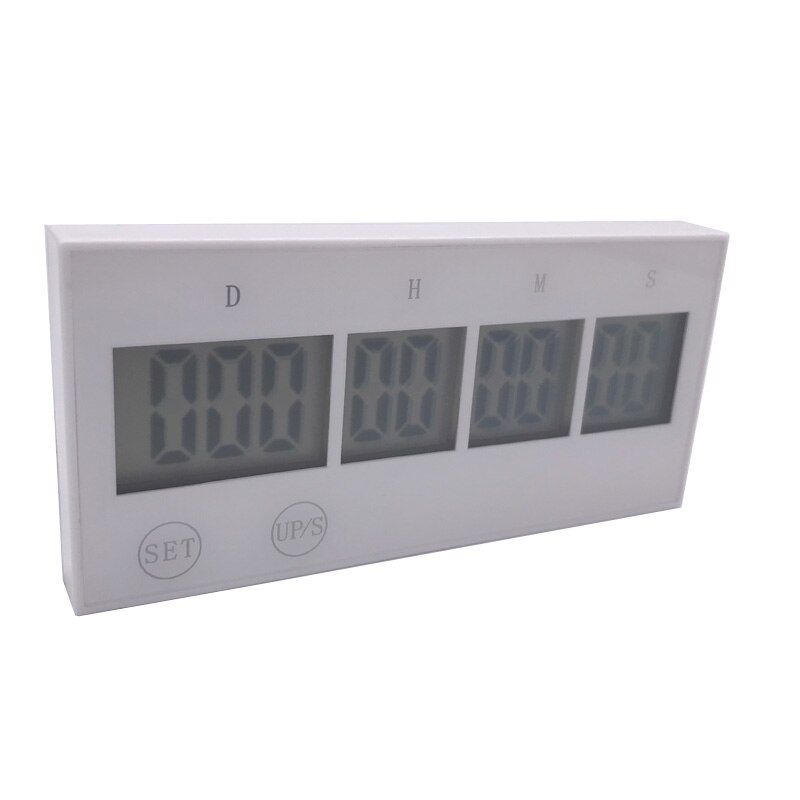 Digital Countdown Days Timer Touch key Kitchen Timer 999 Days Countdown Timer Voice reminder (white)
