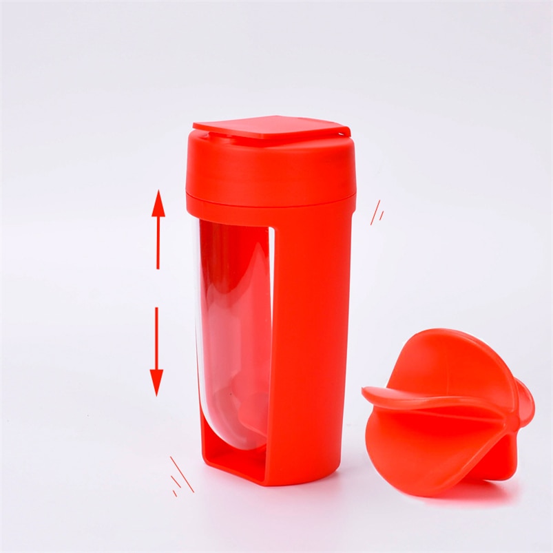 Grote Mond 550 ml Eiwit Shaker Fitness Camping Tour Mengen Wei-eiwit Sport Shaker Flessen Melk Koffie Blender Water Fles