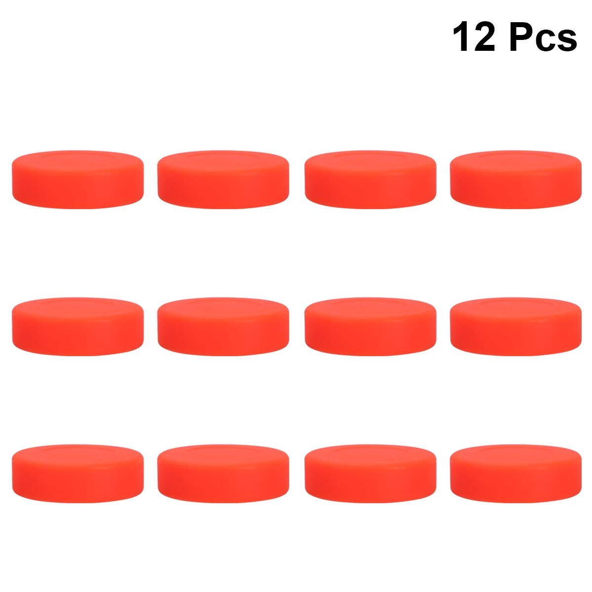 12 Stck Einstellbare Härte Gummi Eis Eishockey Pucks matt Eishockey Bälle Sport Liefert für Rolle Straße Eishockey Orange Farbe