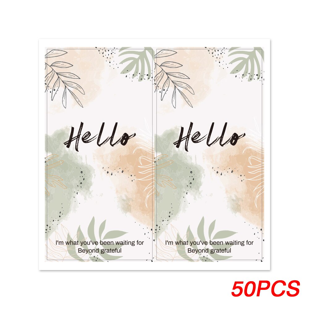 20-50pcs This Package Nice To Meet You Too Sticker Seal Label Thank You Small Business Handmade Merchandise Decoration Stickers: YH162-50pcs