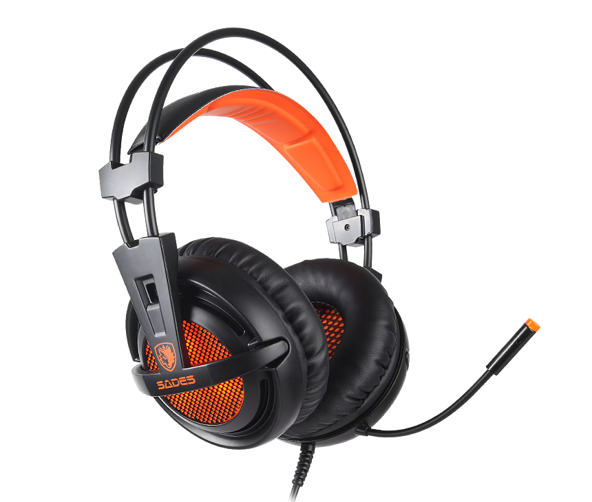 SADES A6-auriculares, USB de Gaming por juego, auriculares profesionales Surround con cable y micrófono para ordenador, PC y jugador, 7,1