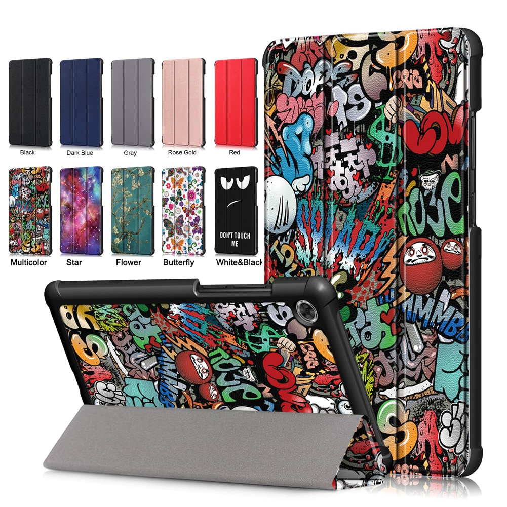 Tablet Case for Lenovo Tab M7 - PU Leather Folio Cover - Drop & Dust Resistant