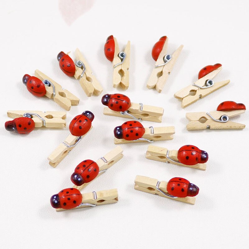50pcs Cute Mini Wooden Clips Wood DIY Photo Card Message Pegs Pin Clothespin Craft Food Bags Clips Home Decor