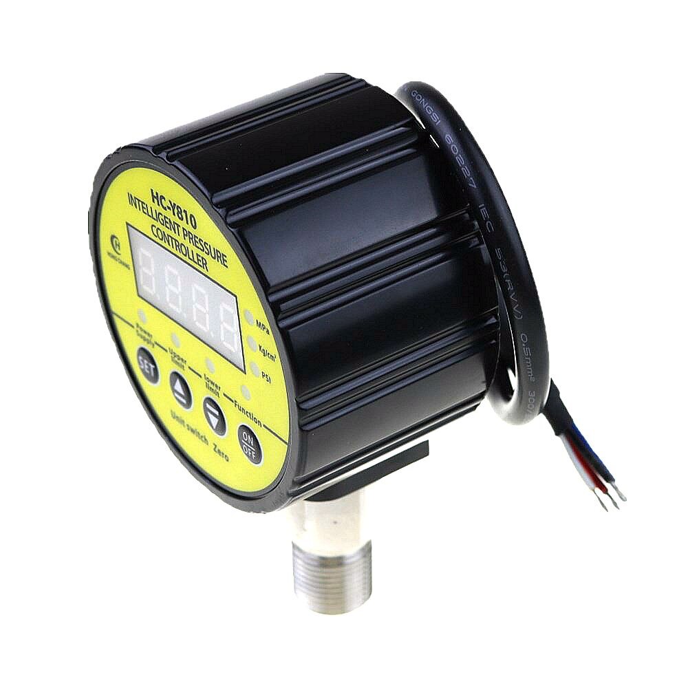 DC 12V 0-1Mpa Air Compressor Pressure Switch Digital Pressure Gauge Relay output