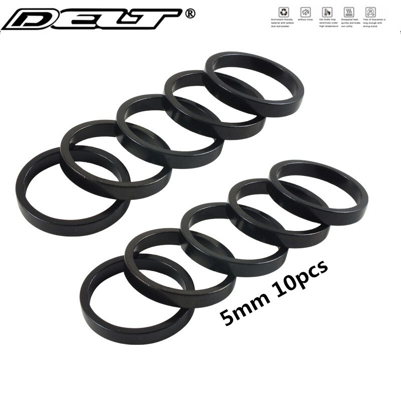 5/10 stk cykel forgaffel vaskemaskine mtb mountainbike aluminiumslegering headset afstandsring pakning ring 2/3/5/10mm cykeltilbehør: 5mm 10 stk