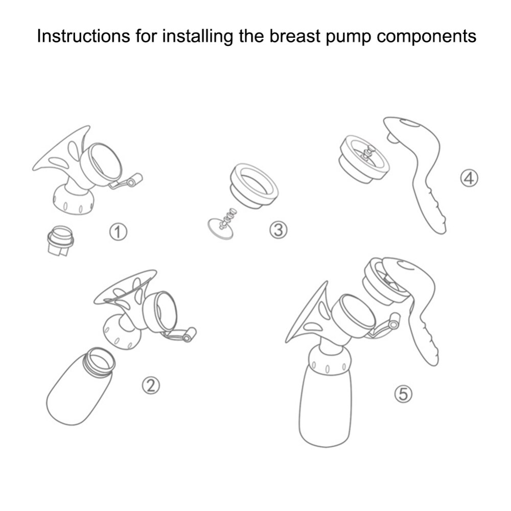 Manual Breast Pump Suction Maternal Milking Machine Smoothly Sucked with Milk Bottle for Mother Maternal Supplies