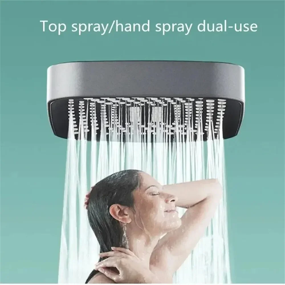 Verstellbarer Duschkopf, 3-Modus-Regendusche, Duschkopf mit großem Durchfluss, Hochdruck-Wasserspar-Duschmischer, Badezimmerzubehör
