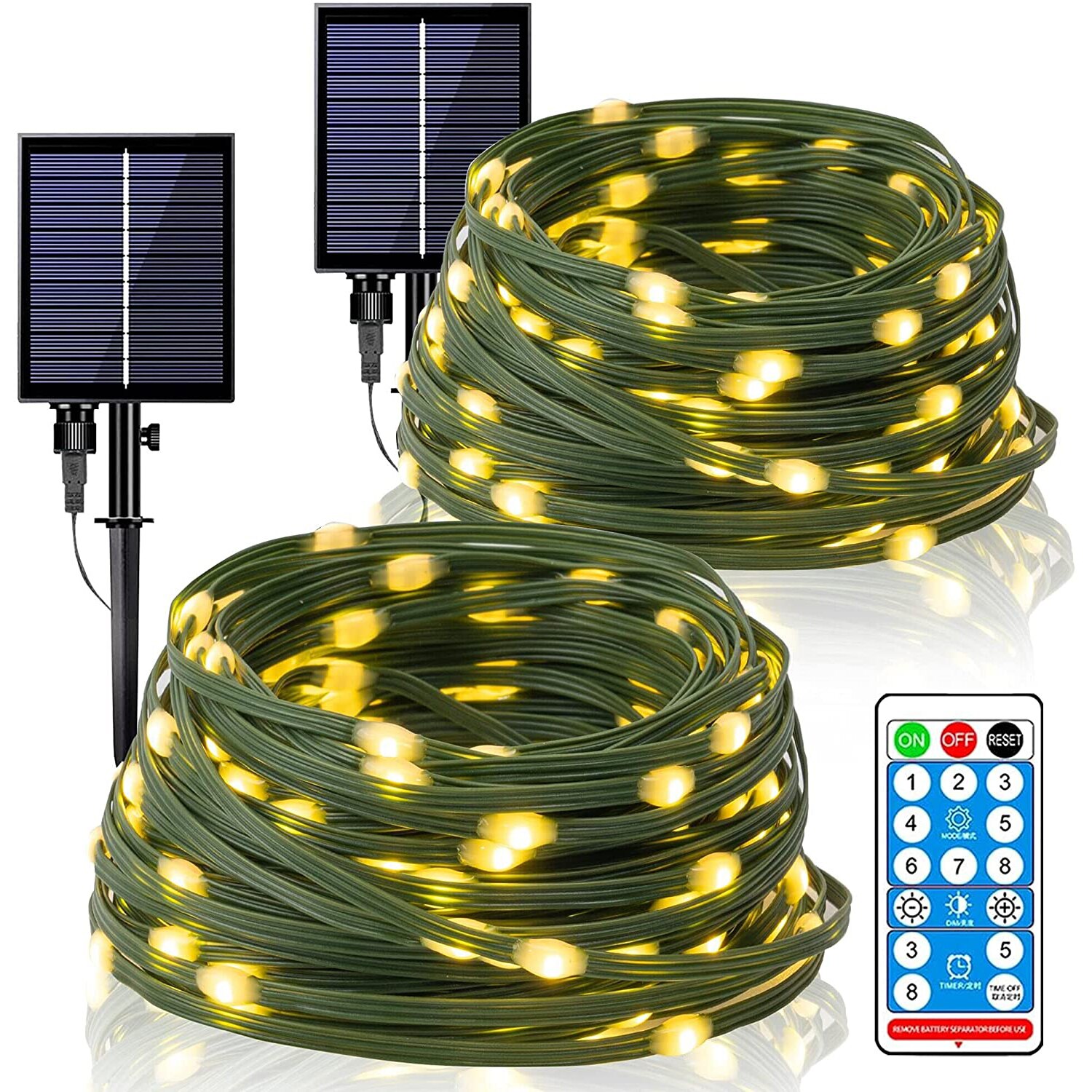 Solar LED Fairy Light Outdoor Garden Decor Garland Street IP65 Waterproof String Lights Solar Powered Lights With Remote