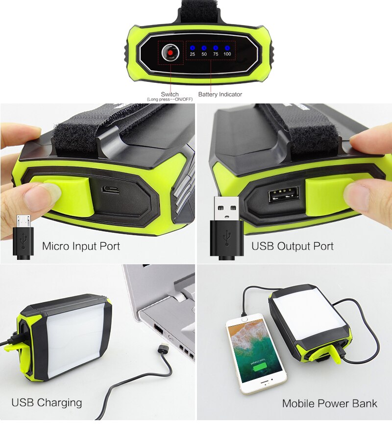 Mobiele Power Bank Tent licht Usb-poort Tent Flitslicht Outdoor Draagbare Tent Lamp 30 LEDS Lantaarn Camping licht