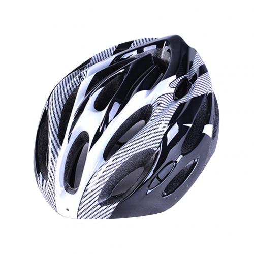 Carbon Fiber Shockproof Adjustable Mountain Bike Bicycle Cycling Helmet: White