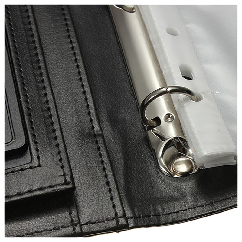 Black A4 Executive Conference Folder Portfolio PU Leather Document Organiser