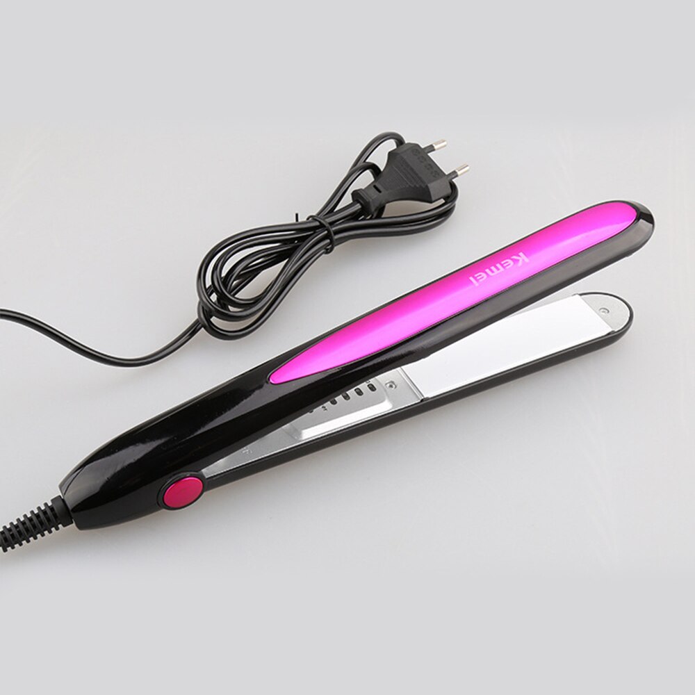 Plancha alisadora de pelo, herramientas de estilismo, Rizador iónico plano, KM-532