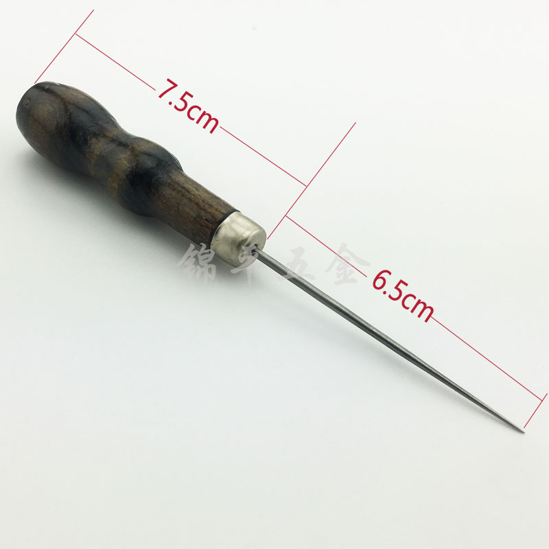 Poinçon à manche en bois, 3 pièces, bricolage de tente en cuir, poinçon de couture, outil de réparation de trous, aiguille à main, artisanat du cuir