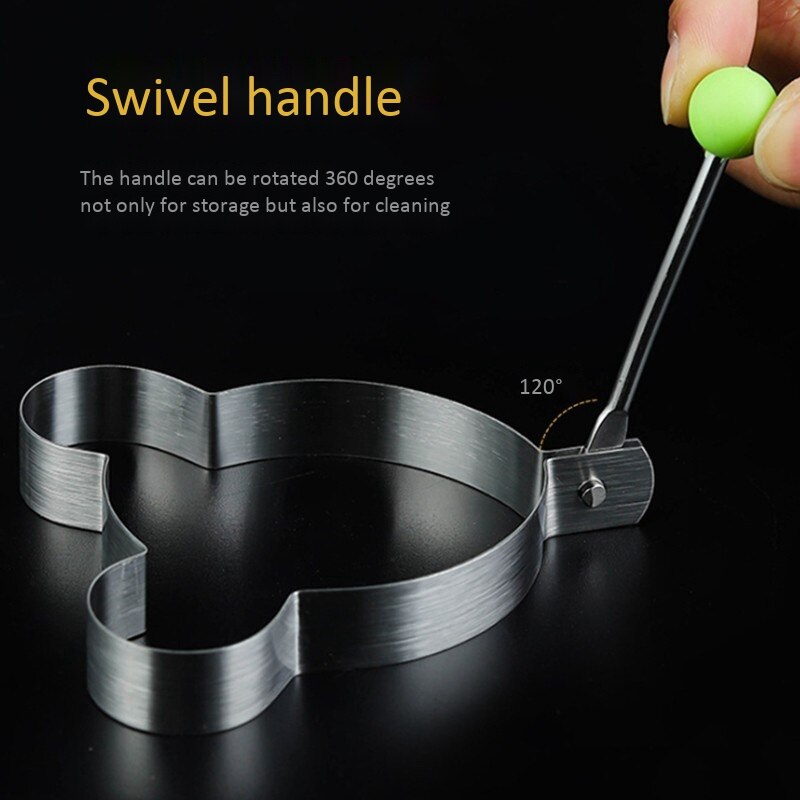 Jajko sadzone formy, foremka robić pankejków z uchwytem dla dzieci, forma nieprzywierająca robić patelni 5 szt.