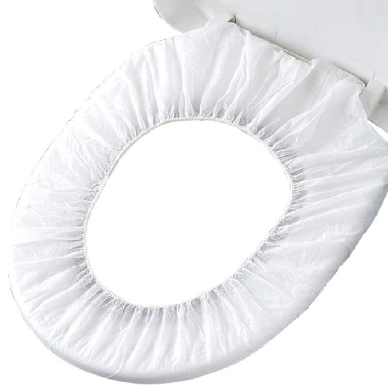 50 stuks wegwerp-wc-brilhoezen, wegwerp-wc-bril voor op reis, voor kinderen, zwangere vrouwen, camping, eenmalig pakket wegwerp-wc-bril