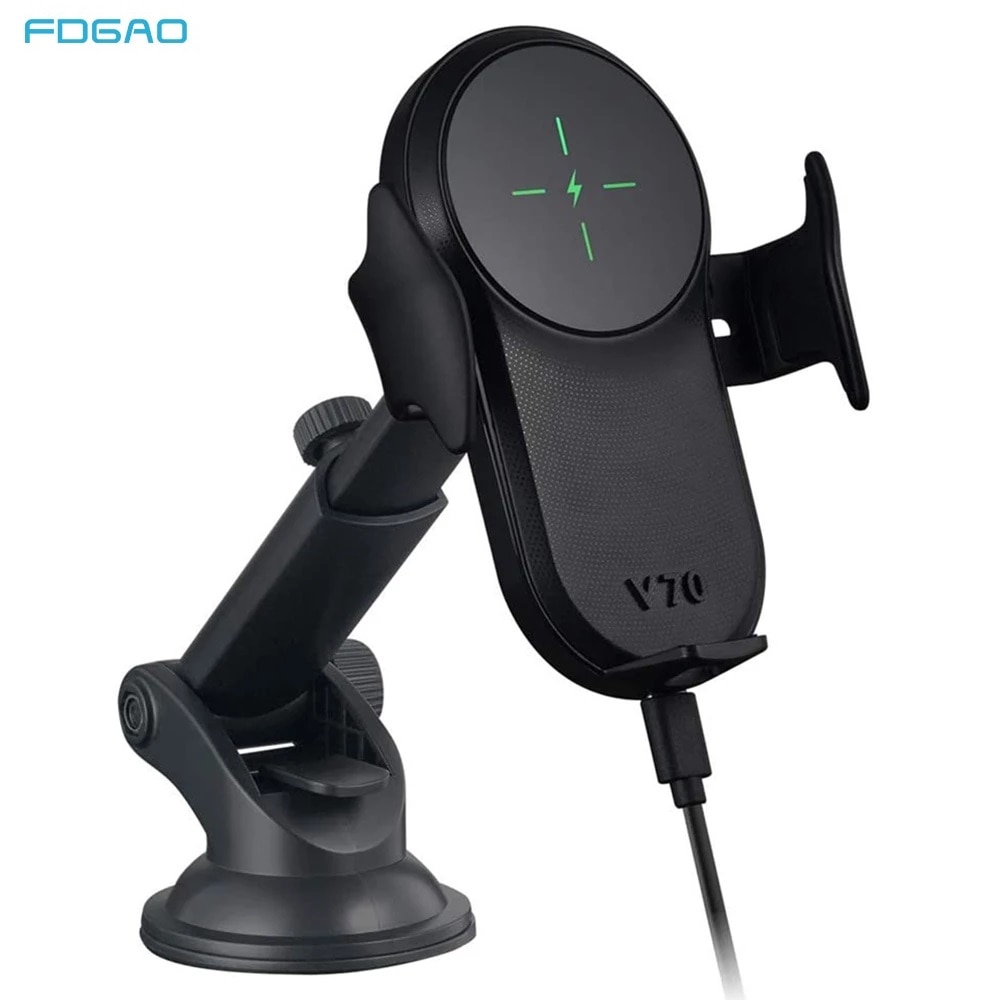 15w qi draadloze oplader autohouder intelligente infrarood voor ventilatieroostermontage autotelefoonhouder draadloze autolader voor iphone 12 pro