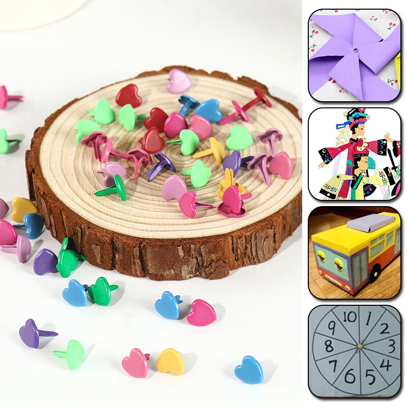 Mini clavos de Metal con patrón de mezcla, hechas a mano álbum de recortes de manualidades, accesorios para manualidades, decoración del hogar, sujetador con adornos Brad, 30 Uds.