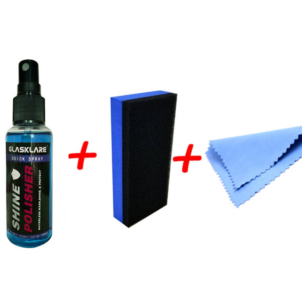 110ml 9H Liquid Glass Ceramic Car Coating Waterproof Nano Ceramics protect shine Auto Paint Care Anti-scratch Super Hydrophobic: Blue 50ml set