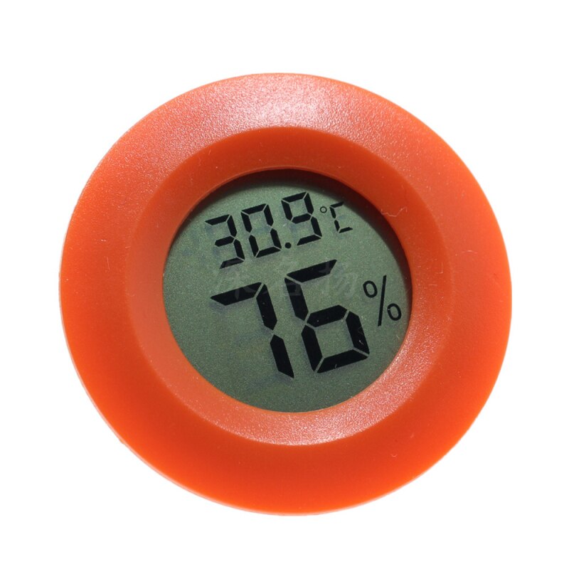1 Pcs Digital Round LCD Reptile Thermometer Hygrometer Temperature Meter Gauge Tester For Lizard Spider Tortoise Terrarium Tank: Red