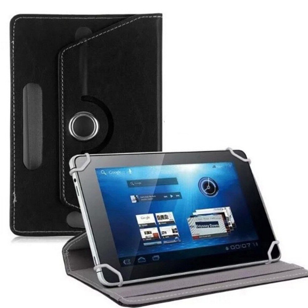 7 inch universele platte hoes met kristalpatroon, universele beschermhoes voor tablet, universele leren hoes