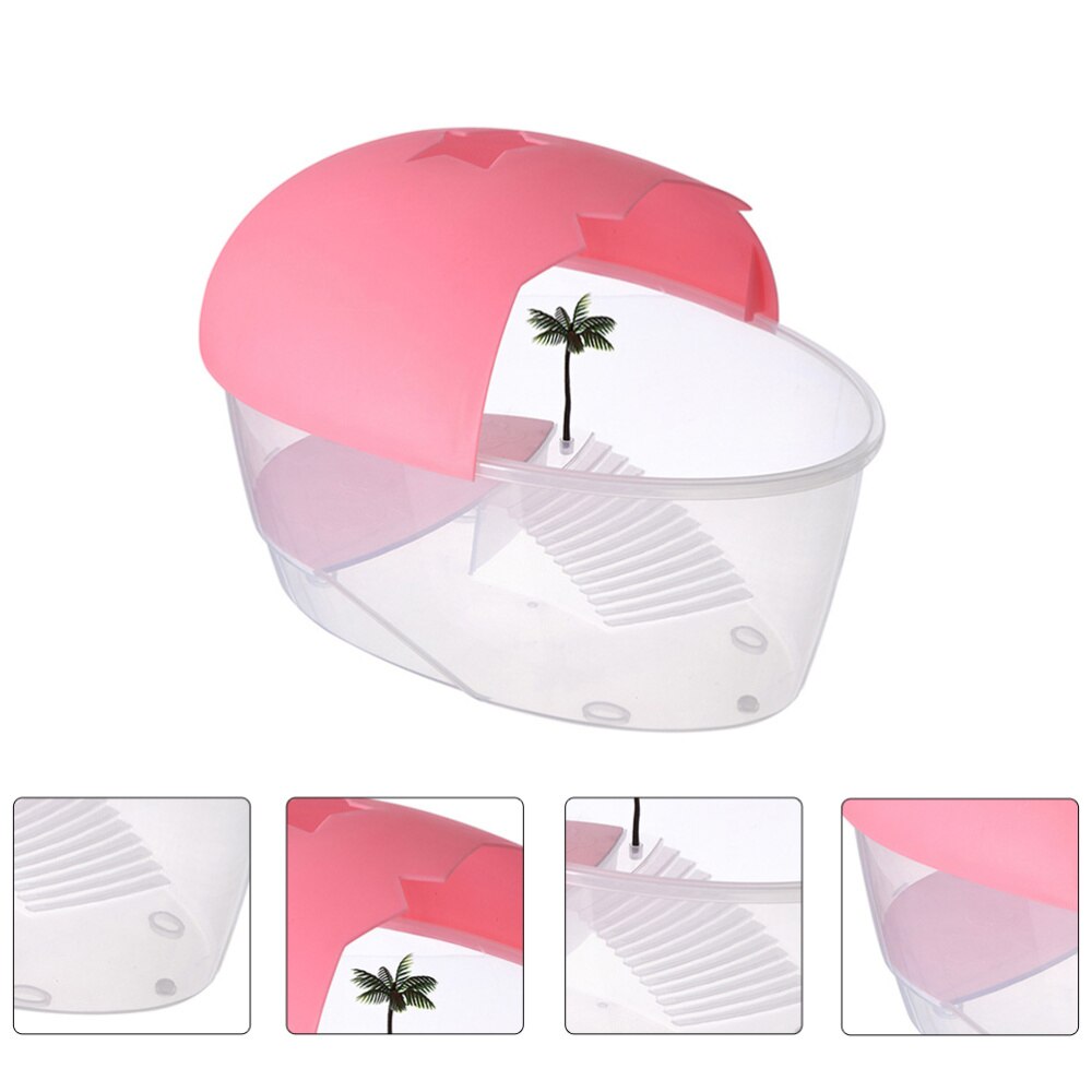 1pc Turtle Tank Reptile Pet Habitat Box Reptile Pet Perching Box
