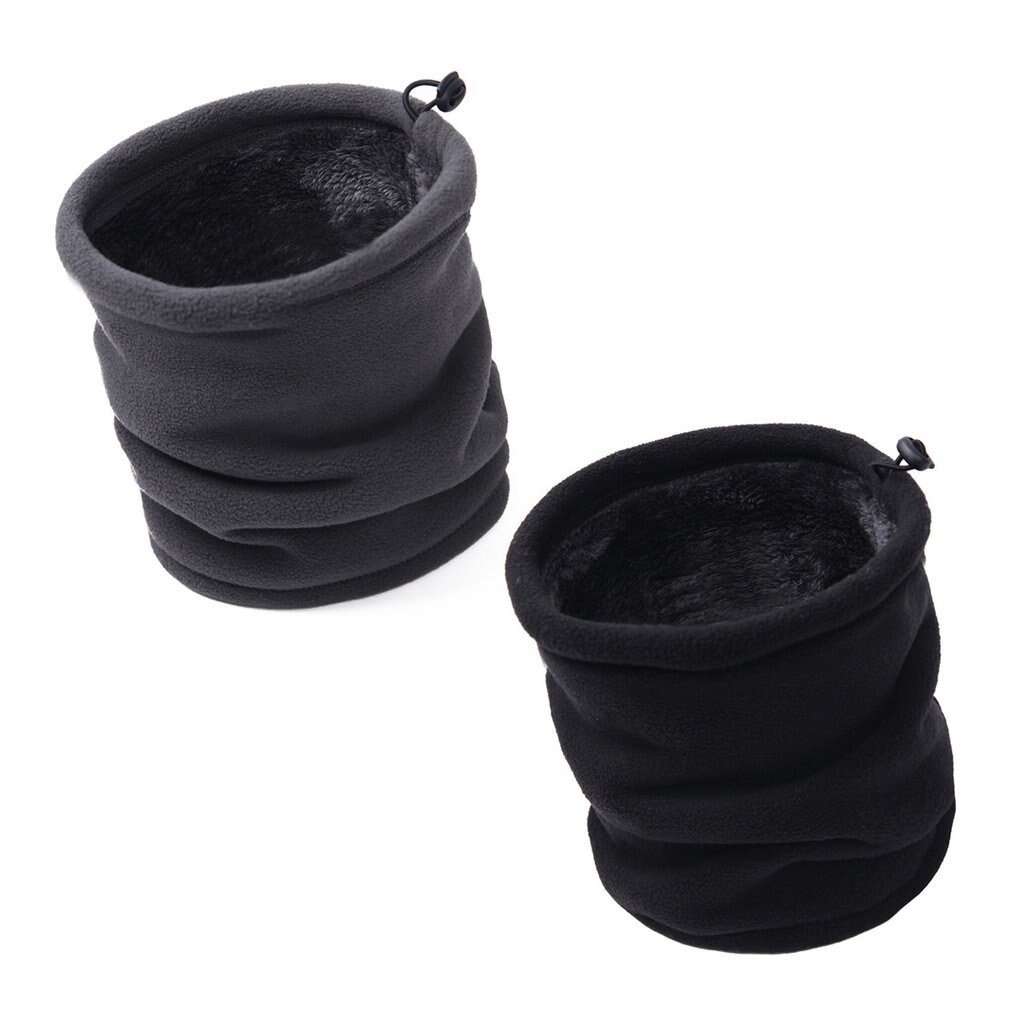 Breathable dual-layer fleece warm scarf, women's outdoor winter thick neck warmer, men's motorcycle skiing cycling face thermal mask