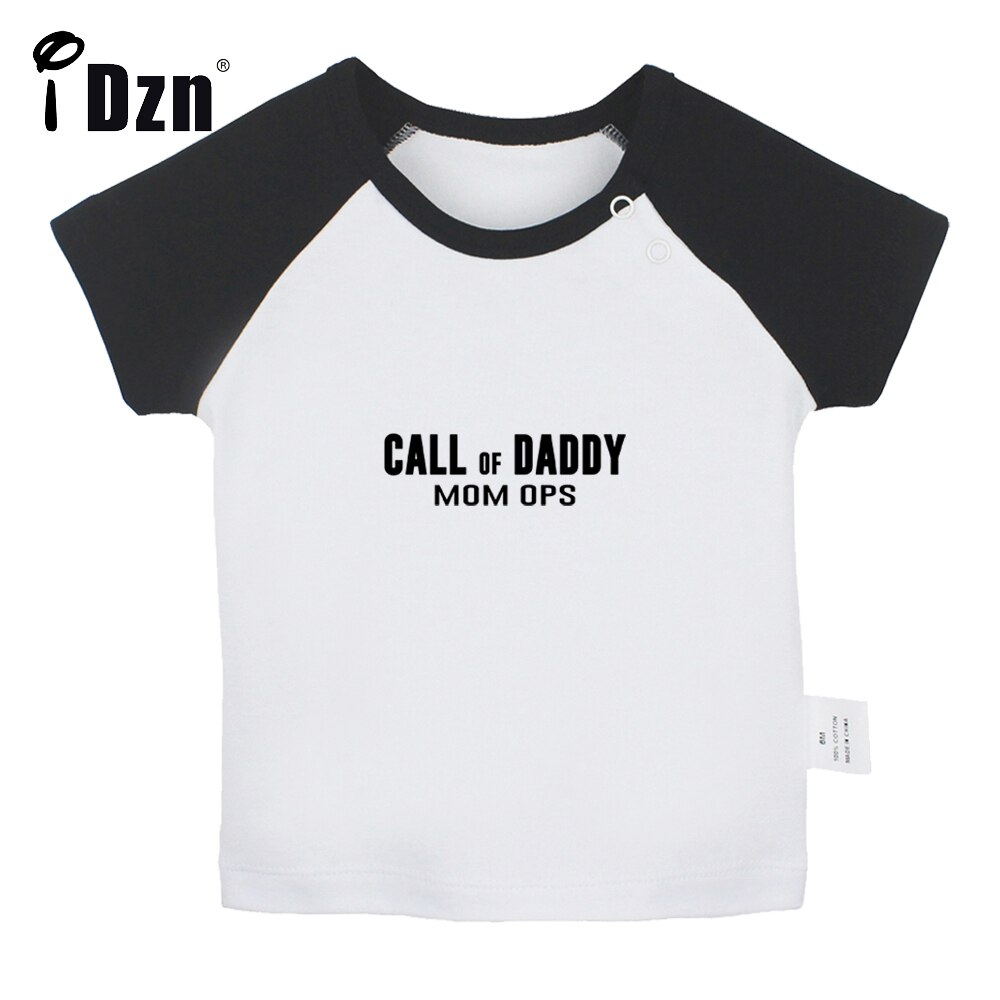 Zomer Call Papa Mama Ops Fun Art Gedrukt Baby Jongens T-shirts Leuke Baby Meisjes Korte Mouwen T-shirt pasgeboren Tops Kleding