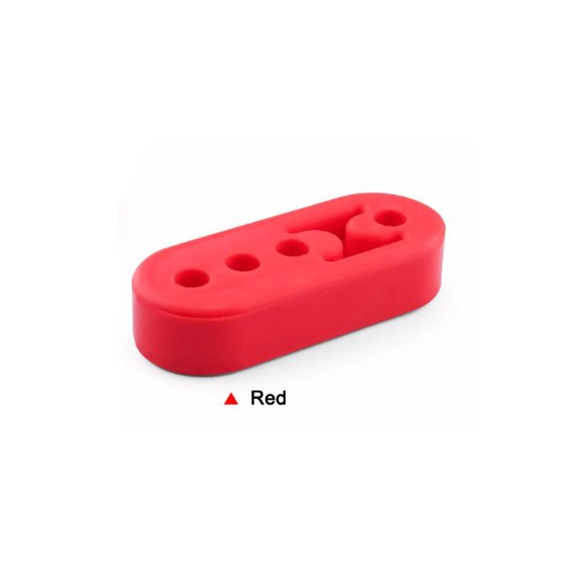 Universal bil gummi udstødning hale rørmontering beslag bøjle isolator 11mm 4 hul: Rød
