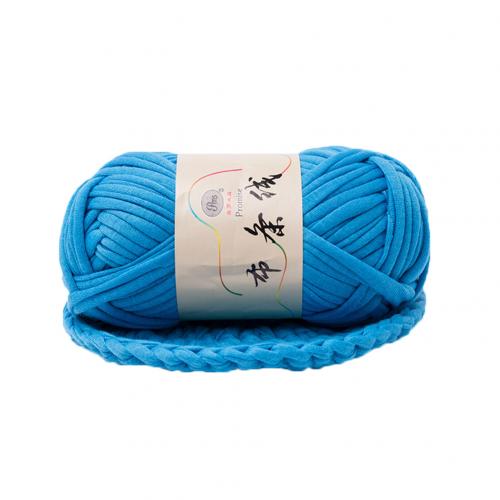 Neue Hand-stricken gewebte Gewinde Starke Korb Decke Geflochtene DIY Häkeln Tuch Phantasie Garn: See Blau