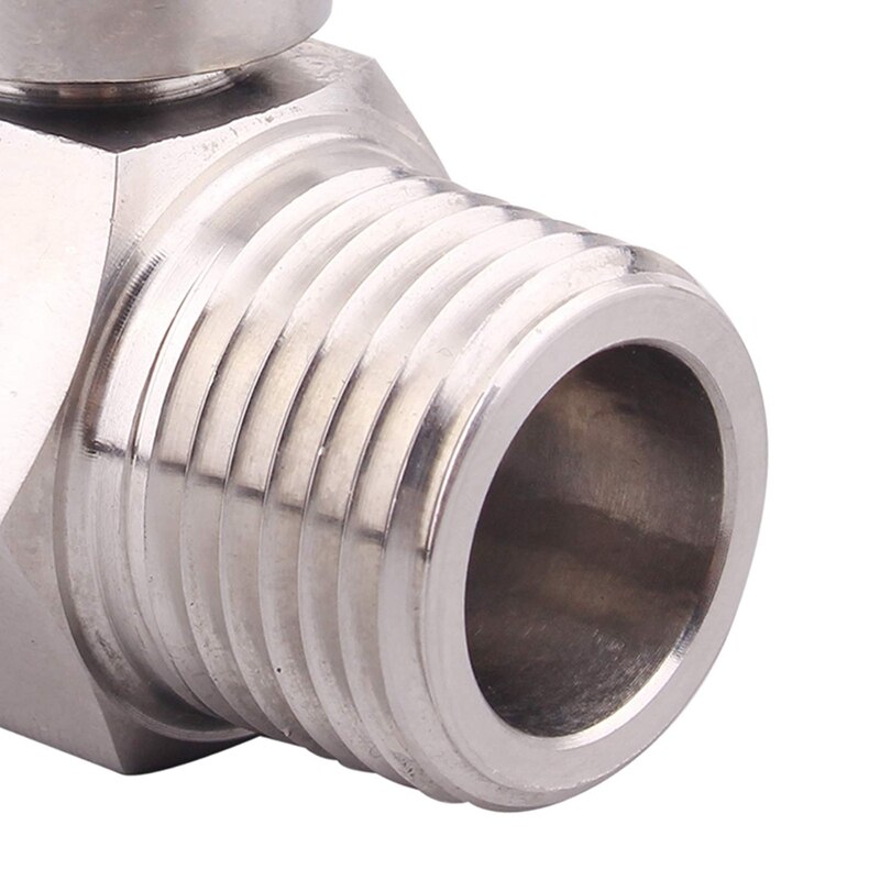 316 Stainless Steel Mini Ball Valve(1/2 inch Female x Male) NPT Thread, Water Flow Regulator Head Control Valve