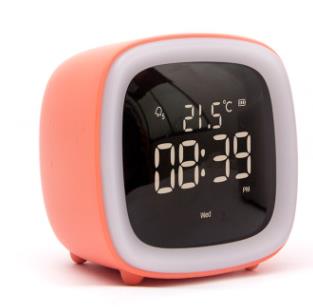 Xiaomi cut pet tv alarm clock student digital digital clock alarm multifunktionelt sengetermometer natlys: Orange