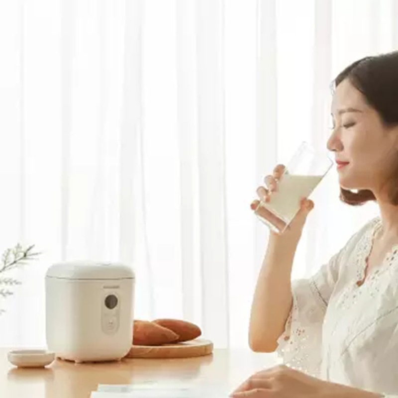 Xiaomi ocuiseur Mini cuiseur à riz 1.2L Intelligent électrique PFA revêtement en poudre cuisinières pour les étudiants à la maison cuisson 300W 220V