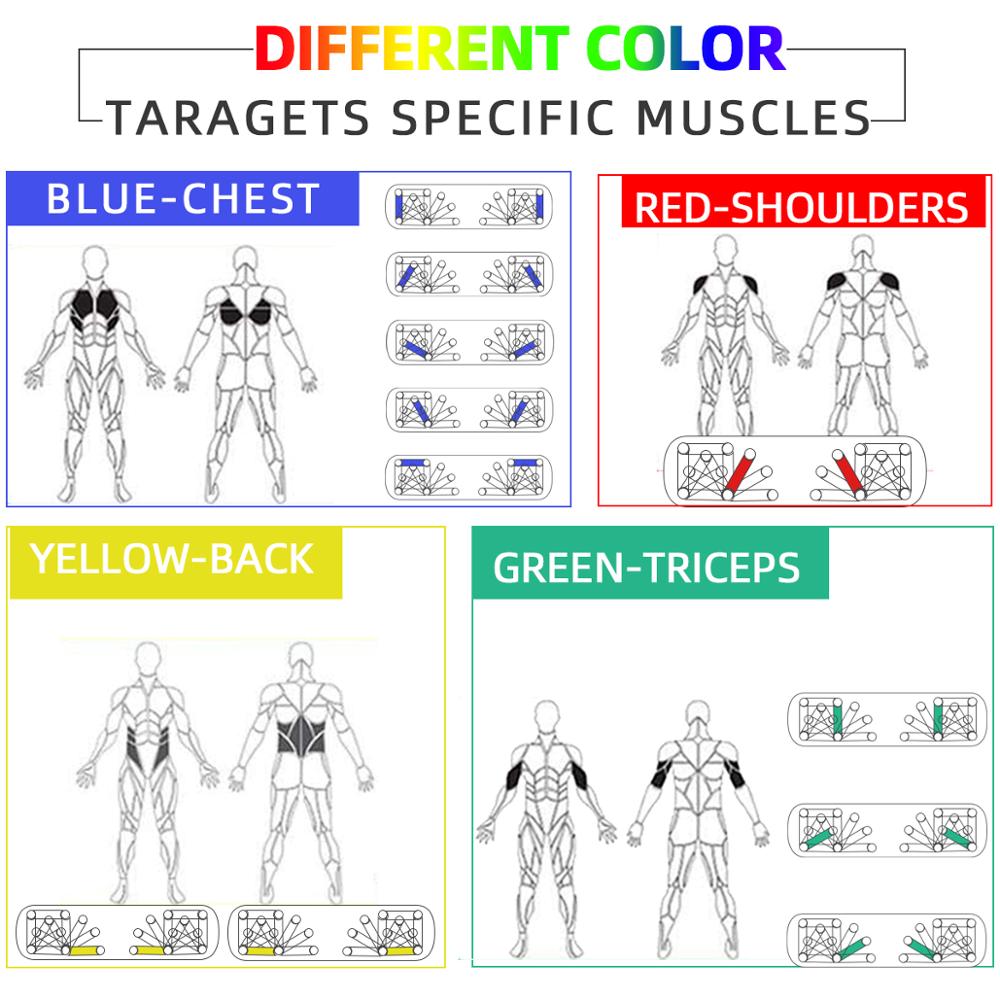 11 in 1 Push Up Board with Instruction Print Body Building Fitness Exercise Tools Men Women Push-up Stands For GYM Body Training