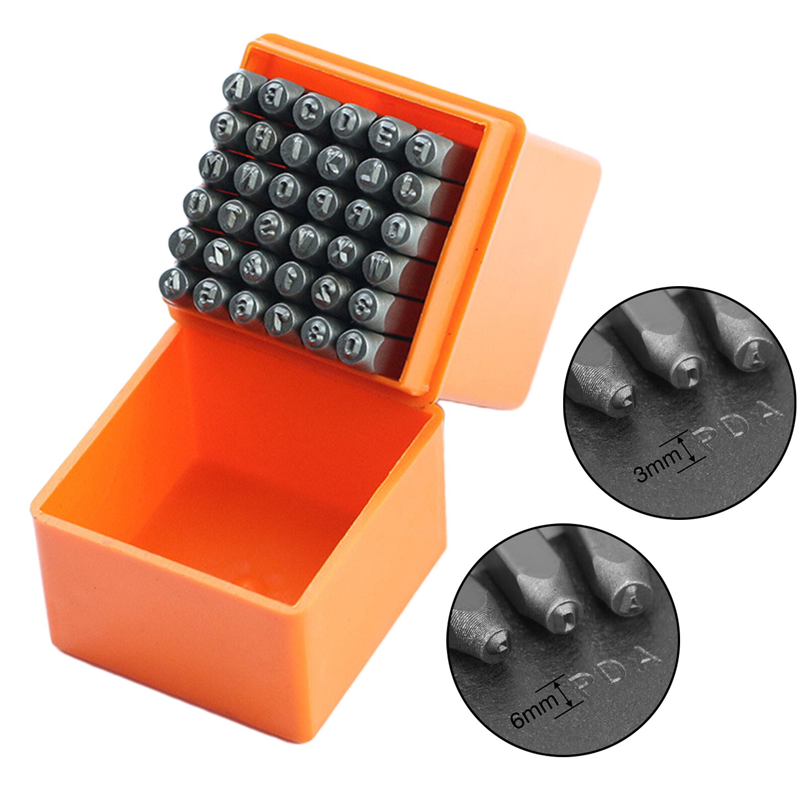 36pc Capital Letters and Numbers Stamp Set Alphabet Stamp Tools