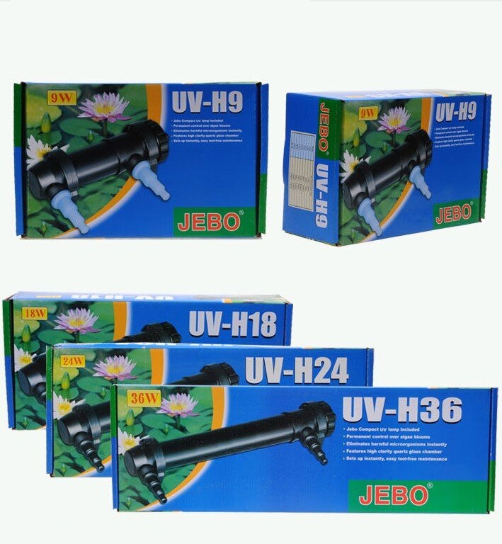 Jebo UV Sterilizer Light Lamp Fish Tank Ultraviolet Water Filter Pond Water Cleaner For Aquarium Pond 220~240V 5W~36W JEBO