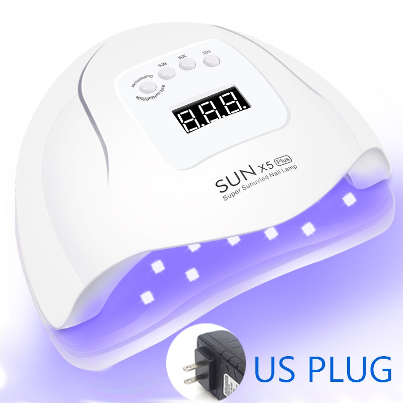 SUN X7 MAX-Lámpara LED de secado de uñas, 10/30/60/99 temporizador, ajuste, pulidor, secador con detección de movimiento, UV, herramienta de manicura de Gel: X5 Plus-US