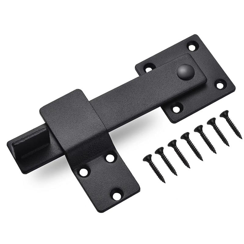 Barn Door Latch Farm Door Bolt Sliding Door Clasp Fence Gate Lock Latch Metal Lock Buckle Anti-Theft With Screw Hardware Part: Default Title