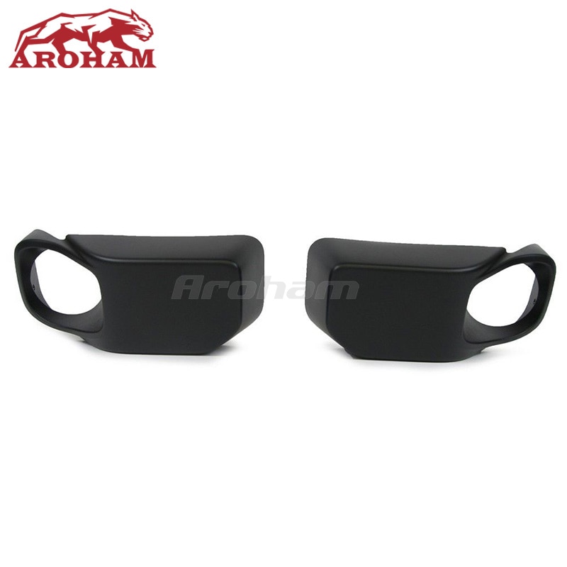 68231963AA 68231962AA Pair For Jeep Wrangler Front Left Right Steel Bumper Fog Light Lamp Covers