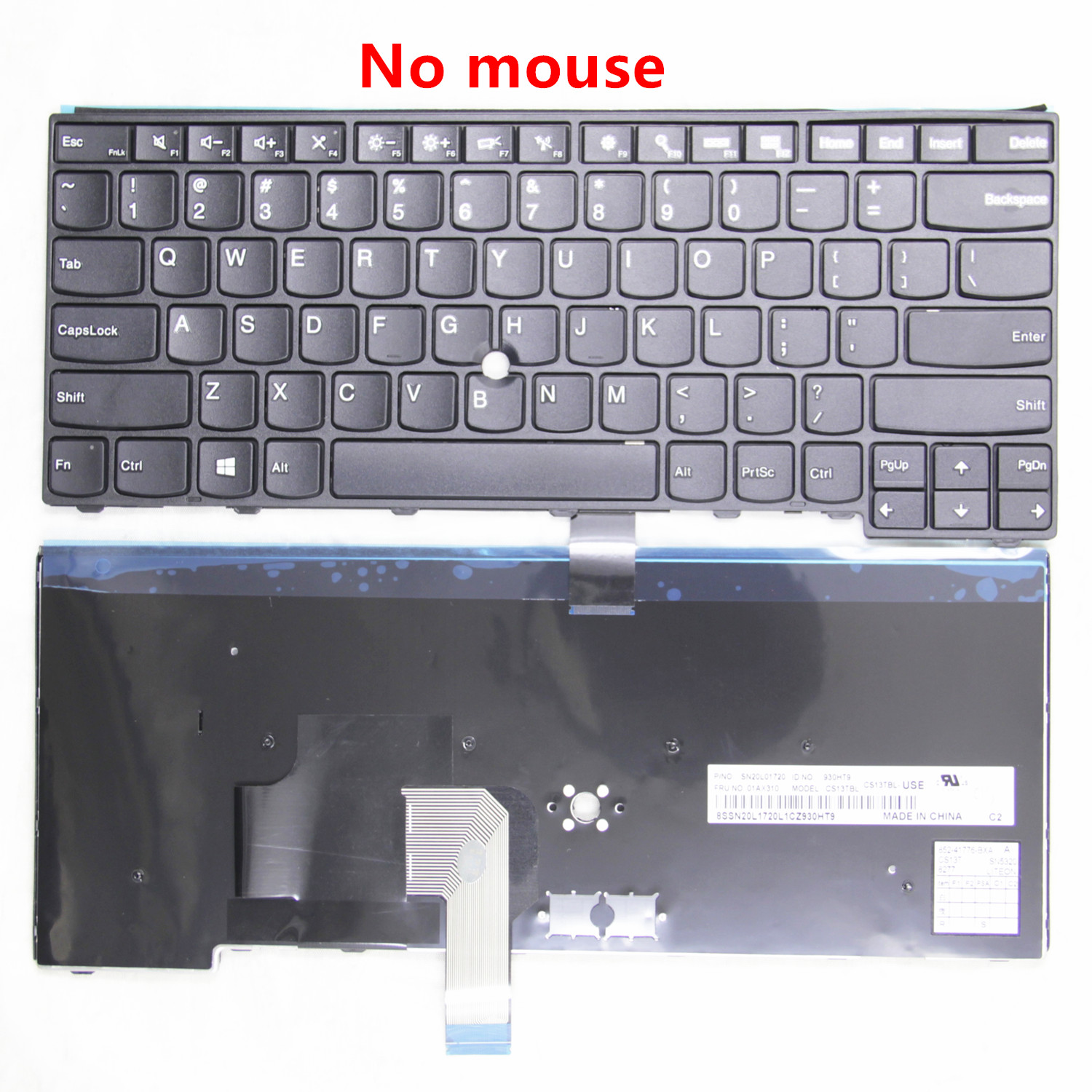 Us tastatur til lenovo thinkpad  l440 l450 l460 l470 t440 t440s t431s t440p t450 t450s t460 e431 e440 engelsk bærbar: L470 no mus