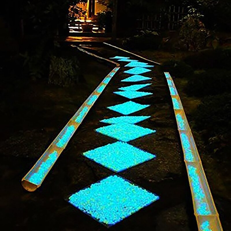 25/50 stücke Leucht Kiesel Felsen Garten Gang Dekorative Stein Glow In The Dark Felsen Für Fisch Tank Hause Garten Dekorationen