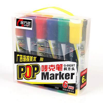Reklame 6mm/12mm/20mm/30 mmpop mikrofon pen markør pen bred hoved pen: 12 farve 6mm