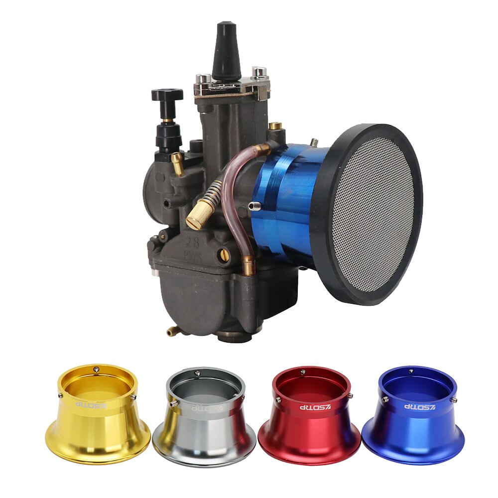 SCL Racing 50mm Motorcycle Air Filter Cup Wind Horn Cup With Rubber Mesh For PWK21 24 26 28 30mm PE28 30mm Carb