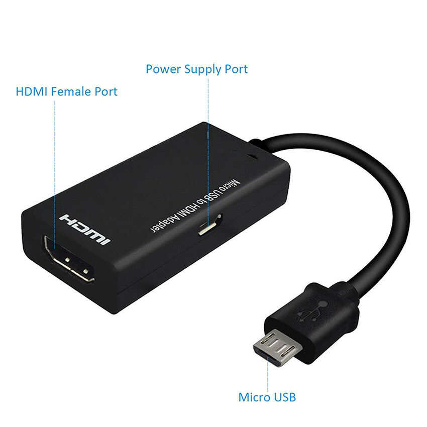 Micro USB To Cable 1080 P Hd Tv Adapter Digital Video Audio Converter Connector For Laptop Phone With MHL Port