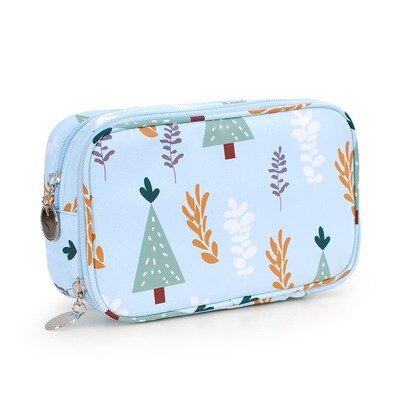 Novo à prova dwaterproof água saco de maquiagem portátil dupla camada de alta capacidade viagem cosméticos organizador sacos de higiene pessoal feminino kit para toalete: Small tree