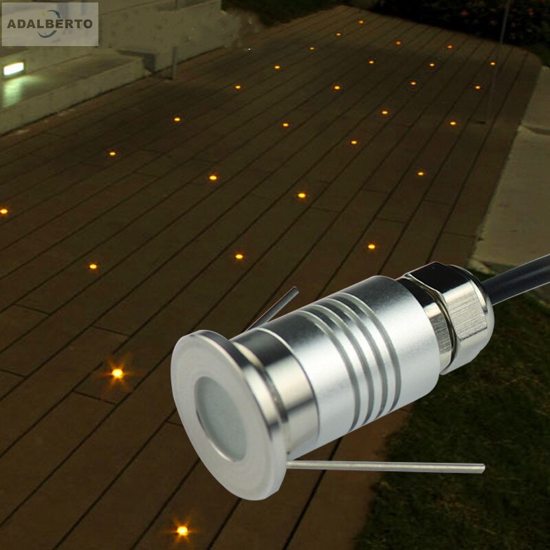 1w led underjordsljus  ip67 vattentät golvlampa 12v utomhus inground markspot landskap trädgårdsgång begravd gårdsbelysning