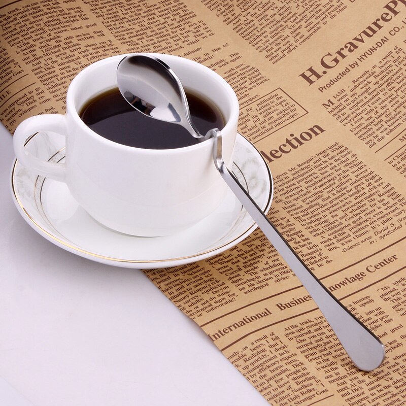 BalleenShiny-cucharas de mango largo y suspensión de acero inoxidable, cucharón de condimentos, cuchara de torsión colgante, taza de café y postre