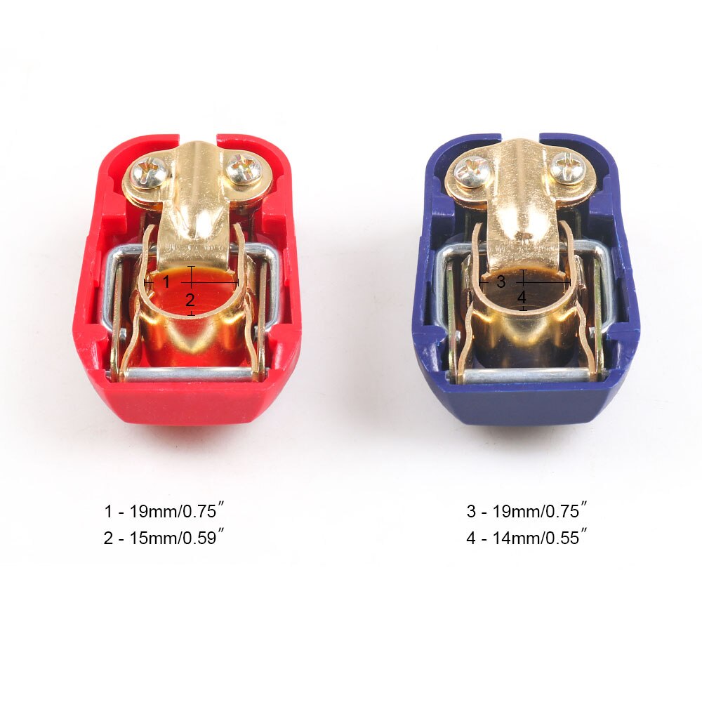 2pc Car Boat RV Heavy Duty Quick Release Battery Terminal Clip Connector Clamp