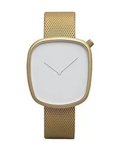 Mode Minimalistische Mannen Vrouwen Quartz Horloge Roestvrij Staal Horloge Mannelijke Horloge Vrouwelijke Horloge Corelogio Masculino Horloge Relogio: Mesh strap Golden